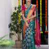 Transcendent Rama Soft Silk Saree With Radiant Blouse Piece