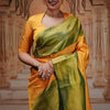 Classy Yellow Soft Silk Saree With Engrossing Blouse Piece