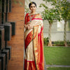 Most Stunning Beige Soft Silk Saree With Girlish Blouse Piece