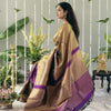Fancifull Purple Soft Silk Saree With Arresting Blouse Piece