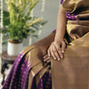Fancifull Purple Soft Silk Saree With Arresting Blouse Piece