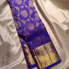 Chatoyant Royal Blue Soft Banarasi Silk Saree With Desultory Blouse Piece