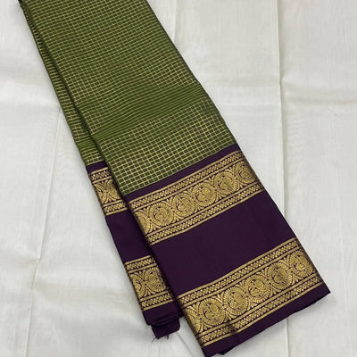 Ideal Green Soft Silk Saree With Woebegone Blouse Piece
