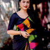 Beauteous Black Soft Silk Saree With Entrancing Blouse Piece