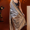 Dissemble Grey Soft Silk Saree With Adoring Blouse Piece