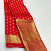 Desultory Red Soft Silk Saree With Staggering Blouse Piece