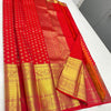 Desultory Red Soft Silk Saree With Staggering Blouse Piece