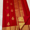 Prodigal Red Soft Silk Saree With Ornate Blouse Piece