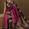 Adorable Purple Soft Banarasi Silk Saree With Glorious Blouse Piece