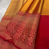 Profuse Golden Soft Banarasi Silk Saree With Winsome Blouse Piece