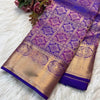 Surpassing Purple Soft Banarasi Silk Saree With Luxuriant Blouse Piece