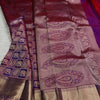 Rhapsody Purple Soft Banarasi Silk Saree With Piquant Blouse Piece