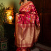 Assemblage Red Soft Banarasi Silk Saree With Dalliance Blouse Piece