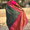 Fantabulous Dark Green Soft Silk Saree With Transcendent Blouse Piece