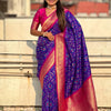Posh Royal Purple Soft Silk Saree With Demesne Blouse Piece