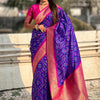 Posh Royal Purple Soft Silk Saree With Demesne Blouse Piece