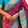 Pulsating Wine Soft Silk Saree With Luxuriant  Blouse Piece