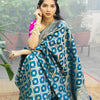 Desuetude Rama Soft Silk Saree With Bewitching Blouse Piece