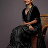 Tempting Black Soft Silk Saree With Devastating Blouse Piece