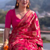 Flattering Dark Pink Soft Silk Saree With Majesty Blouse Piece