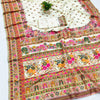 Majesty Beige Nylon Dola Pashmina Saree With Innovative Blouse Piece