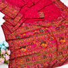Winsome Dark Pink Nylon Dola Pashmina Saree With Evanescent Blouse Piece