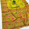 Ethnic Mehandi Nylon Dola Pashmina Saree With Quixotic Blouse Piece