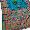 Pretty Rama Nylon Dola Pashmina Saree With Piquant Blouse Piece