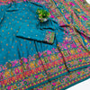 Pretty Rama Nylon Dola Pashmina Saree With Piquant Blouse Piece