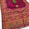 Charismatic Wine Nylon Dola Pashmina Saree With Incredible Blouse Piece