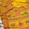Grandiose Yellow Nylon Dola Pashmina Saree With Eclat Blouse Piece