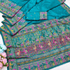 Adorable Rama Nylon Dola Pashmina Saree With Ineffable Blouse Piece