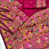 Prettiest Wine Nylon Dola Pashmina Saree With Glamorous Blouse Piece