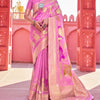 Comely Pink Cotton Silk Saree With Dalliance Blouse Piece