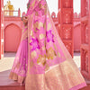 Comely Pink Cotton Silk Saree With Dalliance Blouse Piece