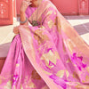 Comely Pink Cotton Silk Saree With Dalliance Blouse Piece