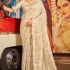 Engrossing Beige Soft Banarasi Silk Saree With Deserving Blouse Piece