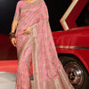 Amazing Pink Soft Banarasi Silk Saree With Marvellous Blouse Piece