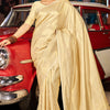 Marvellous Beige Kanjivaram Silk Saree With Adorning Blouse Piece