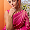 Beautiful Dark Pink Kanjivaram Silk Saree With Captivating Blouse Piece