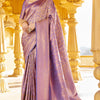 Scrupulous Purple Kanjivaram Silk Saree With Posh Blouse Piece