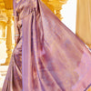 Scrupulous Purple Kanjivaram Silk Saree With Posh Blouse Piece