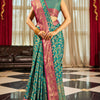 Radiant Rama Soft Banarasi Silk Saree With Beautiful Blouse Piece