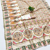 Stunner Beige Nylon Dola Pashmina Saree With Fragrant Blouse Piece