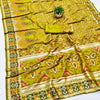Inspiring Mehandi Nylon Dola Pashmina Saree With Dulcet Blouse Piece