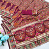Forbearance Wine Nylon Dola Pashmina Saree With Prominent Blouse Piece