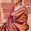 Adorable Purple Kanjivaram Silk Saree With Pleasant Blouse Piece
