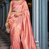 Extraordinary Baby Pink Kanjivaram Silk Saree With Flattering Blouse Piece