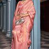 Extraordinary Baby Pink Kanjivaram Silk Saree With Flattering Blouse Piece