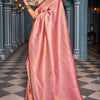 Extraordinary Baby Pink Kanjivaram Silk Saree With Flattering Blouse Piece